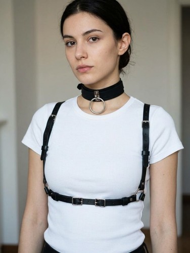 Body harness cintura pelle - body,