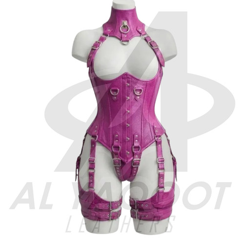 Corsetto pelle sopra busto - sopra,