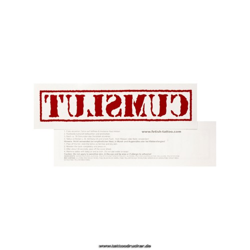 Cumslut timbro tatuaggio - timbro,